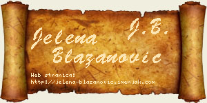 Jelena Blažanović vizit kartica